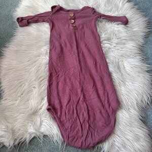 Caden Lane pink waffle knit gown size 7-14 lbs (nb)